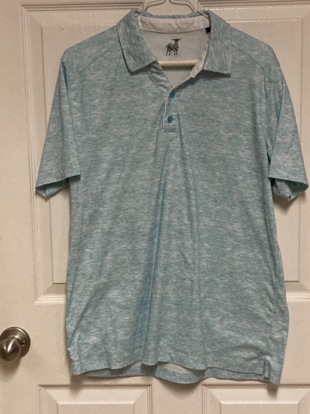 Men's polo by RAFFI blue and white size large